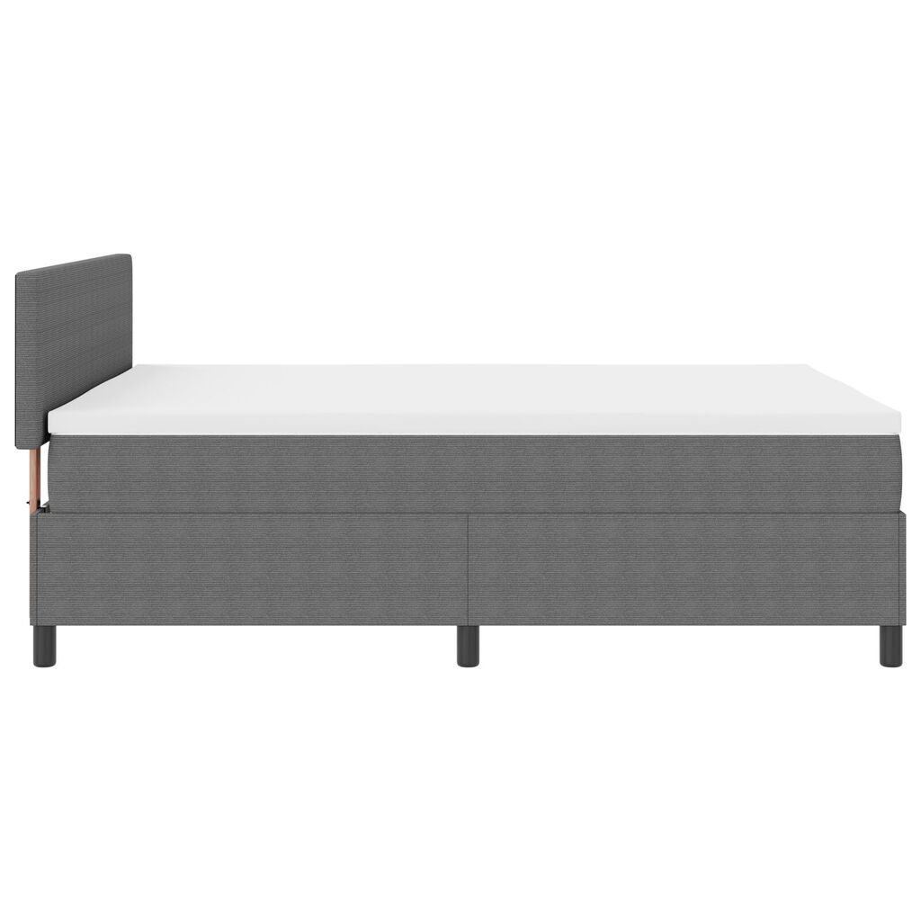 vidaXL Κρεβάτι Box Spring με Στρώμα Σαφρού Γκρι 140x200 εκ. Ύφασμα Κορντούρας