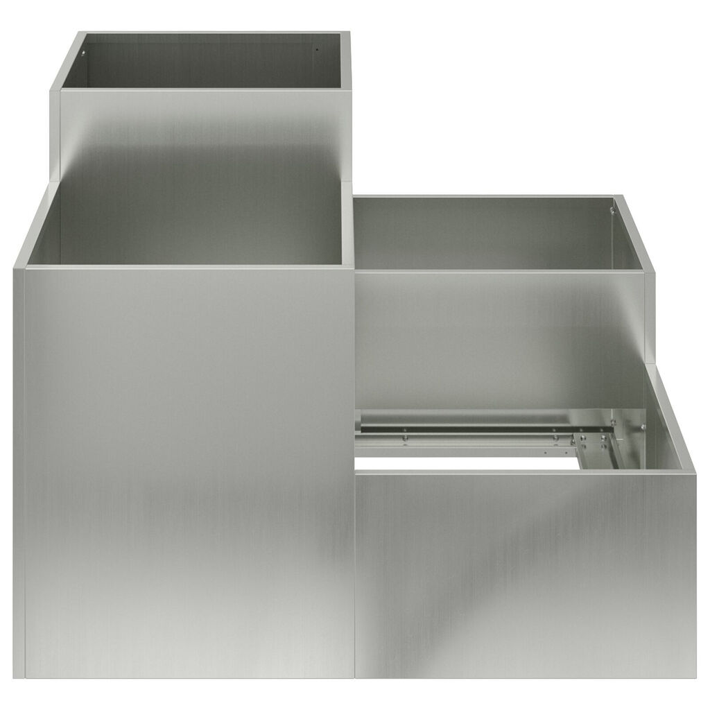 vidaXL Γλάστρα Κήπου 80x80x60 εκ Ανοξείδωτο Χάλυβα