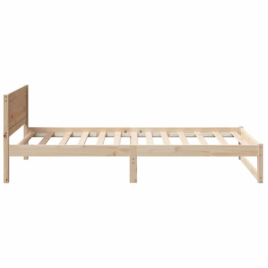 vidaXL Σκελετός Κρεβατιού Καφέ 80 x 200 cm Μασίφ ξύλο πεύκου