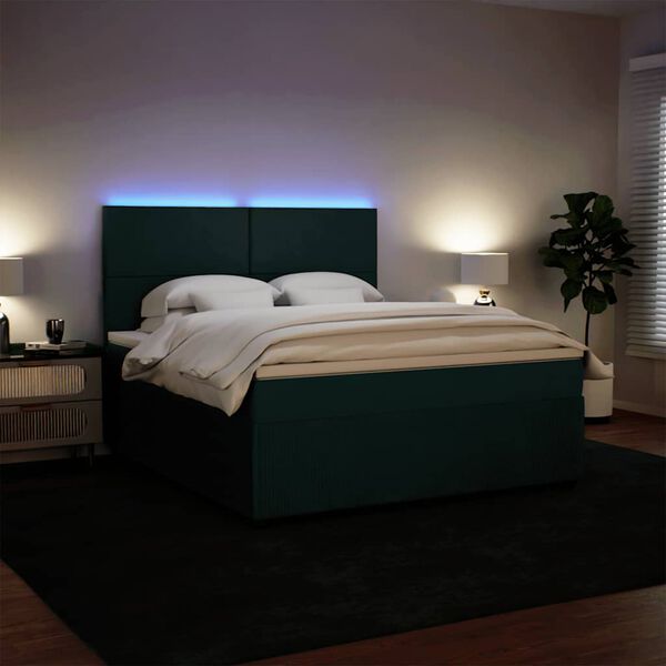 vidaXL &Kappa;&rho;&epsilon;&beta;ά&tau;&iota; Boxspring &mu;&epsilon; &Sigma;&tau;&rho;ώ&mu;&alpha; &Sigma;&kappa;&omicron;ύ&rho;&omicron; &Pi;&rho;ά&sigma;&iota;&nu;&omicron; 180x200&epsilon;&kappa;. &Beta;&epsilon;&lambda;&omicron;ύ&delta;&iota;&nu;&omicron;