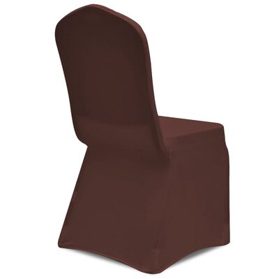 vidaXL Καλύμματα Καρέκλας Ελαστικά 4 τεμ. Καφέ