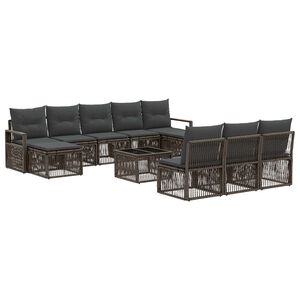 vidaXL &Sigma;&epsilon;&tau; &Kappa;&alpha;&nu;&alpha;&pi;έ &Kappa;ή&pi;&omicron;&upsilon; 11 pcs &Gamma;&kappa;&rho;&iota; &sigma;&upsilon;&nu;&theta;&epsilon;&tau;&iota;&kappa;ό &rho;&alpha;&tau;ά&nu;