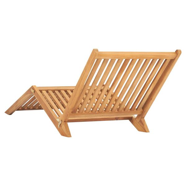 vidaXL Ξαπλώστρα από Μασίφ Ξύλο Teak