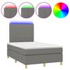 vidaXL &Kappa;&rho;&epsilon;&beta;ά&tau;&iota; Boxspring &mu;&epsilon; &Sigma;&tau;&rho;ώ&mu;&alpha; & LED &Sigma;&kappa;.&Gamma;&kappa;&rho;&iota; 120x190&epsilon;&kappa;. &Upsilon;&phi;&alpha;&sigma;&mu;ά&tau;&iota;&nu;&omicron;