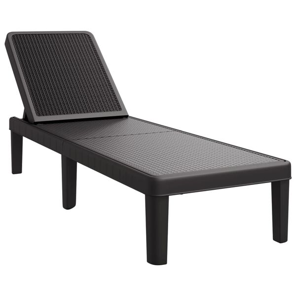 vidaXL Ξαπλώστρα Ρυθμιζόμενη σε 4 Ύψη 155,5x57x28 εκ. Πολυπροπυλένιο