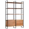vidaXL Βιβλιοθήκη με 4 Επίπεδα 124x30x180 εκ. Μασίφ Ανακυκλωμένο Ξύλο