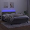 vidaXL &Kappa;&rho;&epsilon;&beta;ά&tau;&iota; Boxspring &mu;&epsilon; &Sigma;&tau;&rho;ώ&mu;&alpha; & LED &Alpha;&nu;.&Gamma;&kappa;&rho;&iota; 140x200 &epsilon;&kappa;. &Beta;&epsilon;&lambda;&omicron;ύ&delta;&iota;&nu;&omicron;