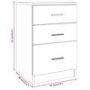 vidaXL Κομοδίνο Γκρι Sonoma 40 x 40 x 63 εκ. από Επεξεργασμένο Ξύλο
