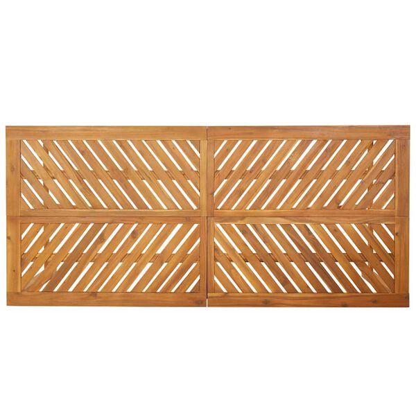 vidaXL Σέτ φαγητού για κήπο 9 pcs Καφέ 200 x 90 x 74 cm
