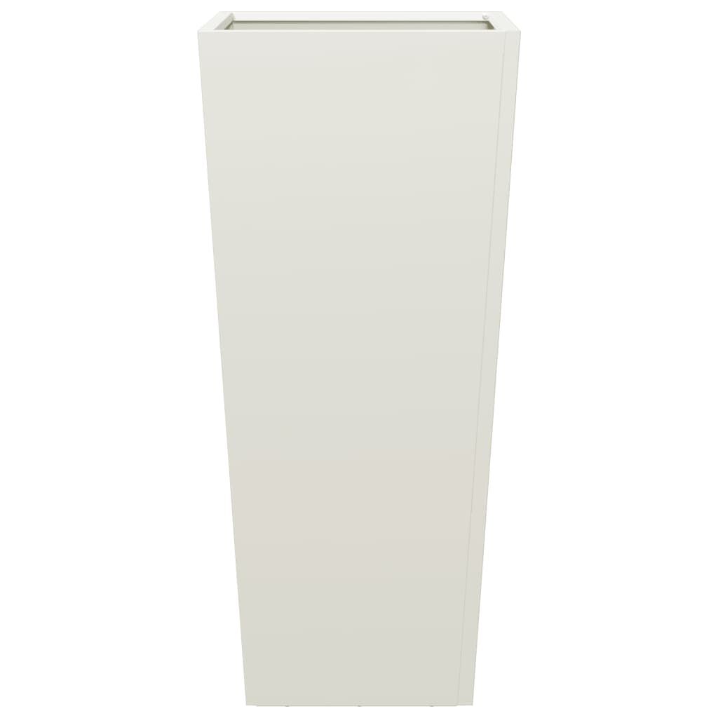 vidaXL Ζαρντινιέρες Κήπου 2 τεμ. Λευκό 35x35x75 εκ από Ατσάλι