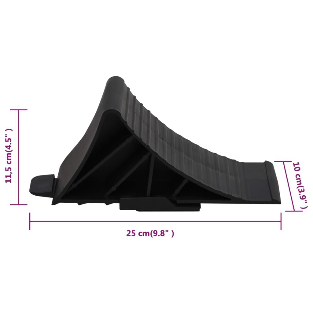 vidaXL Σφήνες τροχών 2 τεμ. 25 x 10 x 11,5 εκ. από Πλαστικό