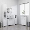 vidaXL Σετ Επίπλων Μπάνιου 4 Τεμαχίων Λευκό από Επεξ. Ξύλο