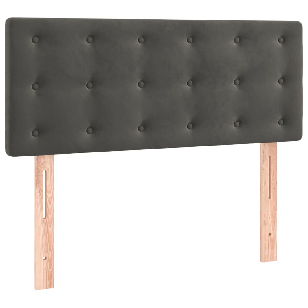 vidaXL Κεφαλάρι Κρεβατιού Σκούρο Γκρι 100x5x78/88 εκ. Βελούδινο