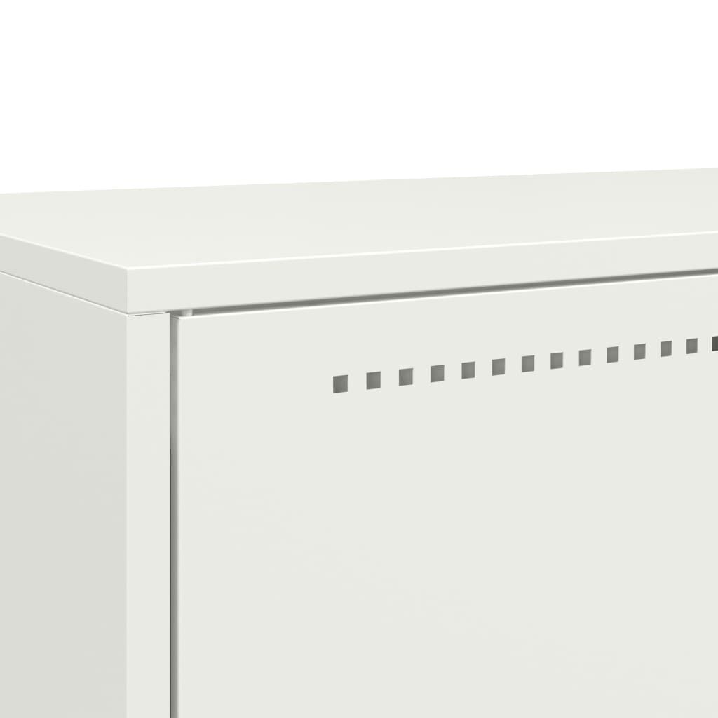 vidaXL Ντουλάπι Λευκό 68x39x111,5 εκ. από Χάλυβα