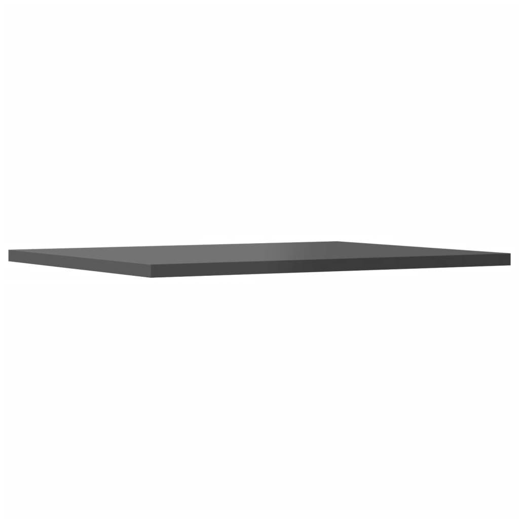 vidaXL Ράφια Βιβλιοθήκης 4 τεμ. Γυαλ. Γκρι 40x50x1,5 εκ. Μοριοσανίδα