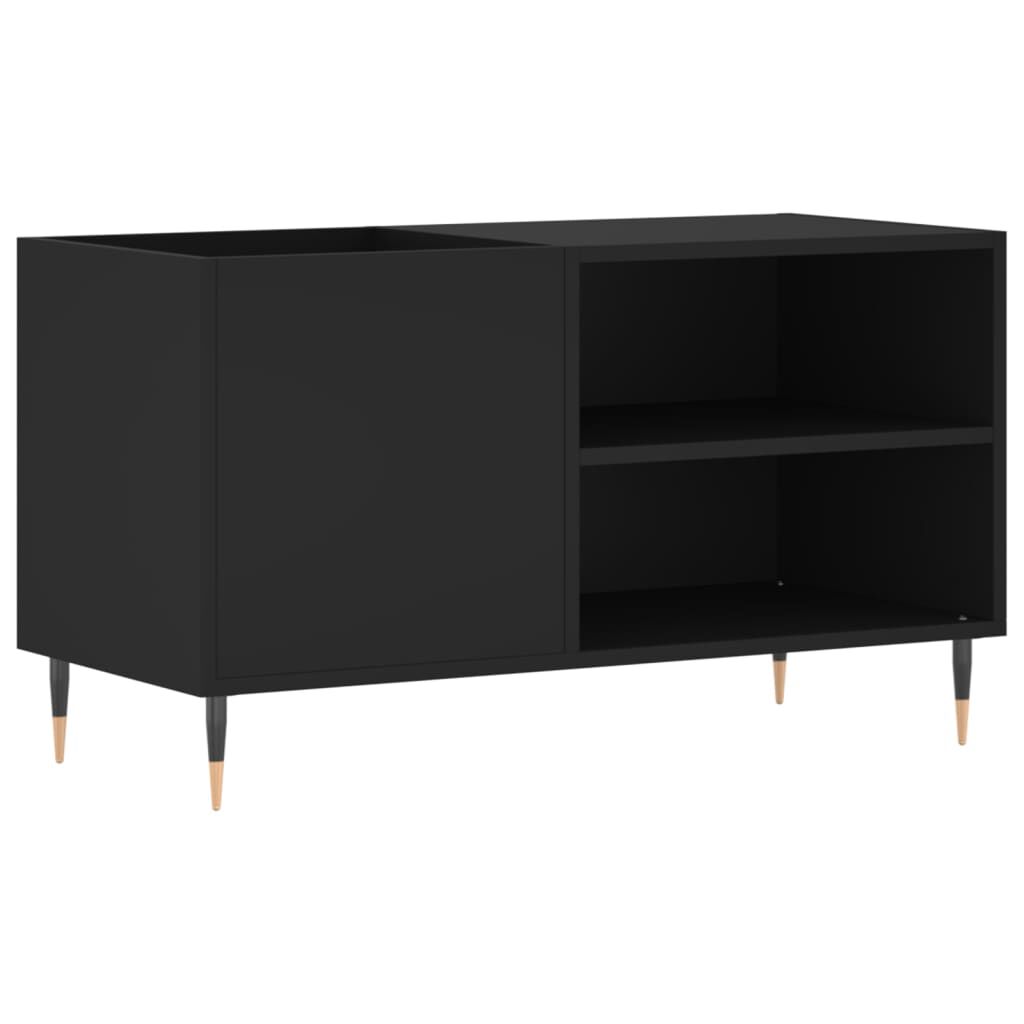 vidaXL Δισκοθήκη Μαύρη 85 x 38 x 48 εκ. από Επεξεργασμένο Ξύλο