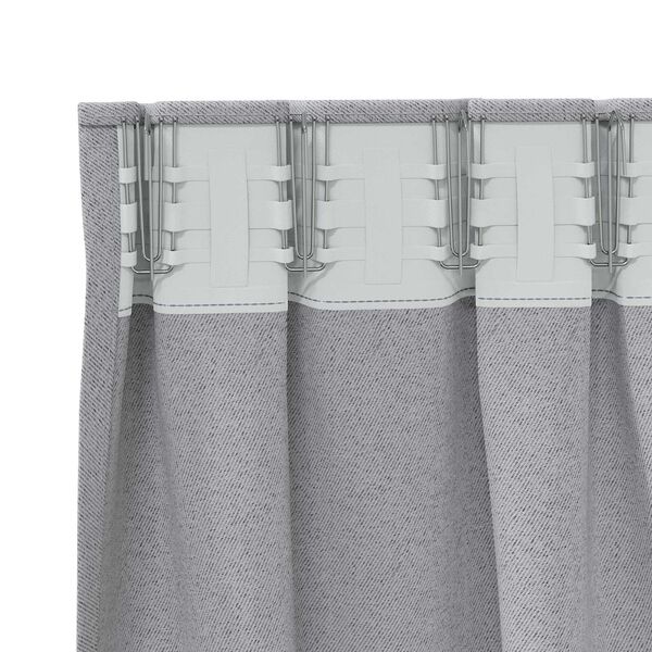 vidaXL Κουρτίνες 2 pcs Ανοιχτό γκρι 245 x 140 εκ. Πολυεστέρας