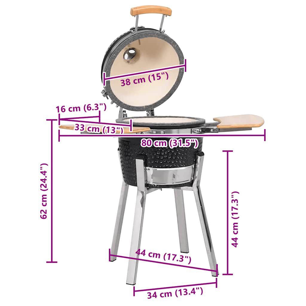 Kamado Ψησταριά Κάρβουνου / Συσκευή Καπνίσματος Κεραμική 81 εκ.