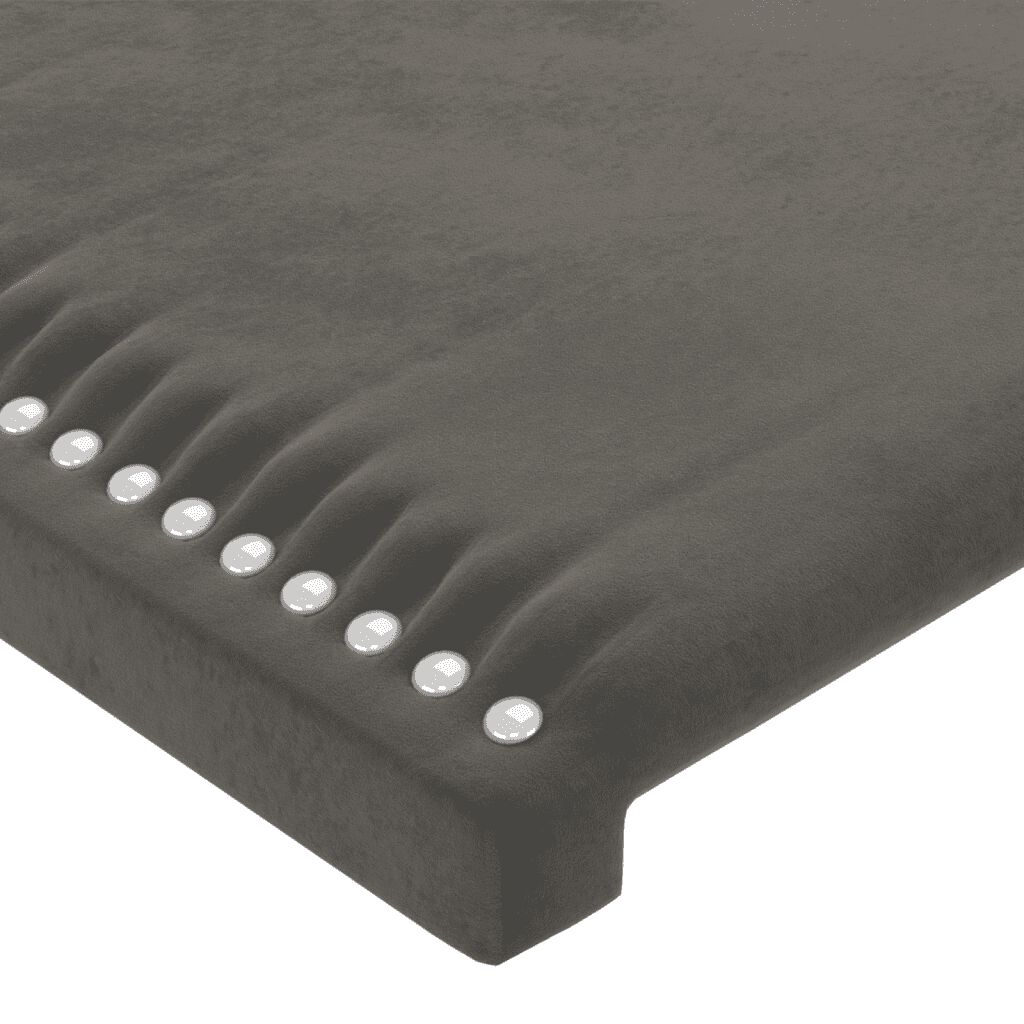 vidaXL Κρεβάτι Boxspring με Στρώμα Σκούρο Γκρι 180x200 εκ. Βελούδινο