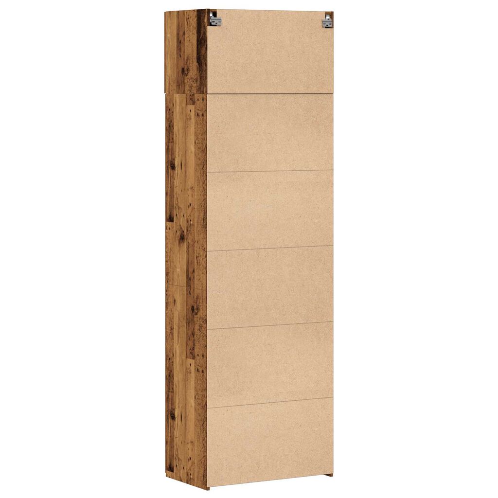 vidaXL Ντουλάπα Αποθήκευσης Παλιό Ξύλο 70x42.5x225 εκ. Επεξεργασμένο Ξύλο