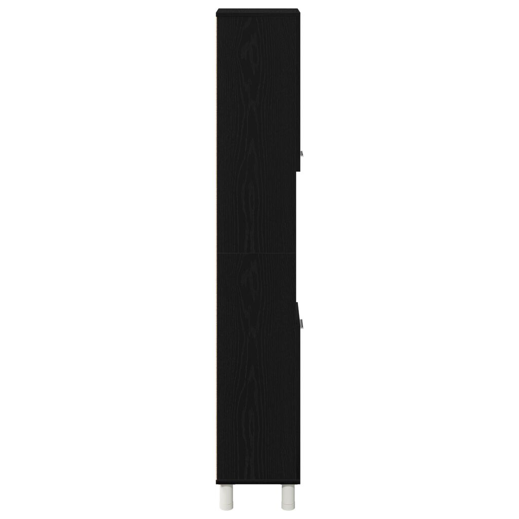 vidaXL Ντουλάπα Μπάνιου Μαύρης Δρυός 30x30x179 εκ. Φτιαγμένη από Ξύλο