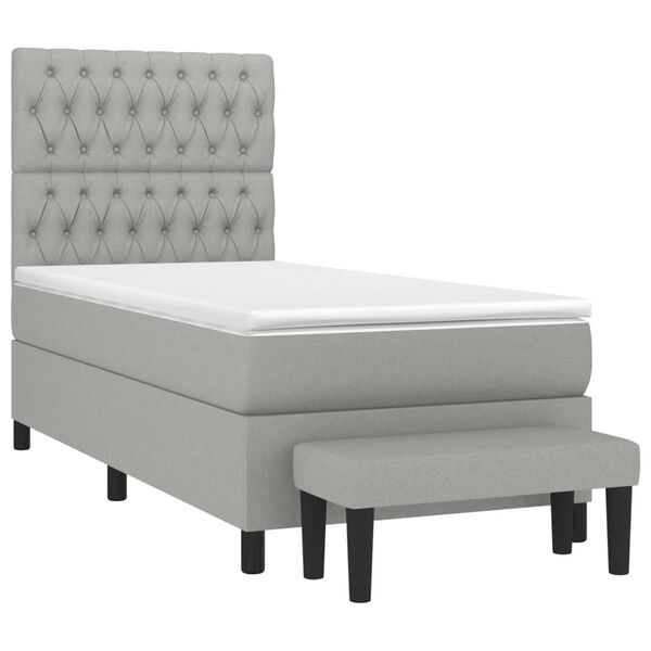 vidaXL &Kappa;&rho;&epsilon;&beta;ά&tau;&iota; Boxspring &mu;&epsilon; &Sigma;&tau;&rho;ώ&mu;&alpha; &Alpha;&nu;&omicron;&iota;&chi;&tau;ό &Gamma;&kappa;&rho;&iota; 90x190 &epsilon;&kappa;. &Upsilon;&phi;&alpha;&sigma;&mu;ά&tau;&iota;&nu;&omicron;