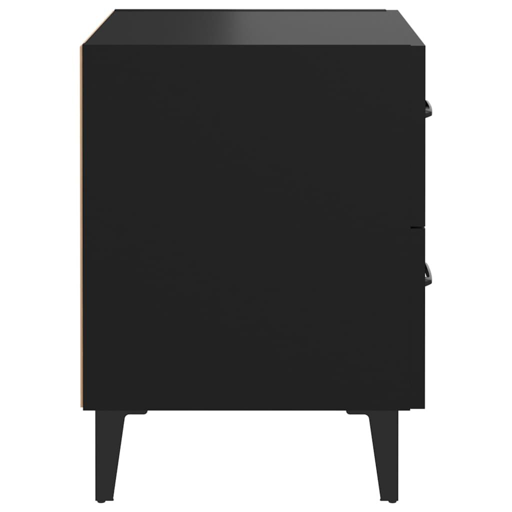 vidaXL Κομοδίνα 2 τεμ. Μαύρα 40 x 35 x 47,5 εκ.