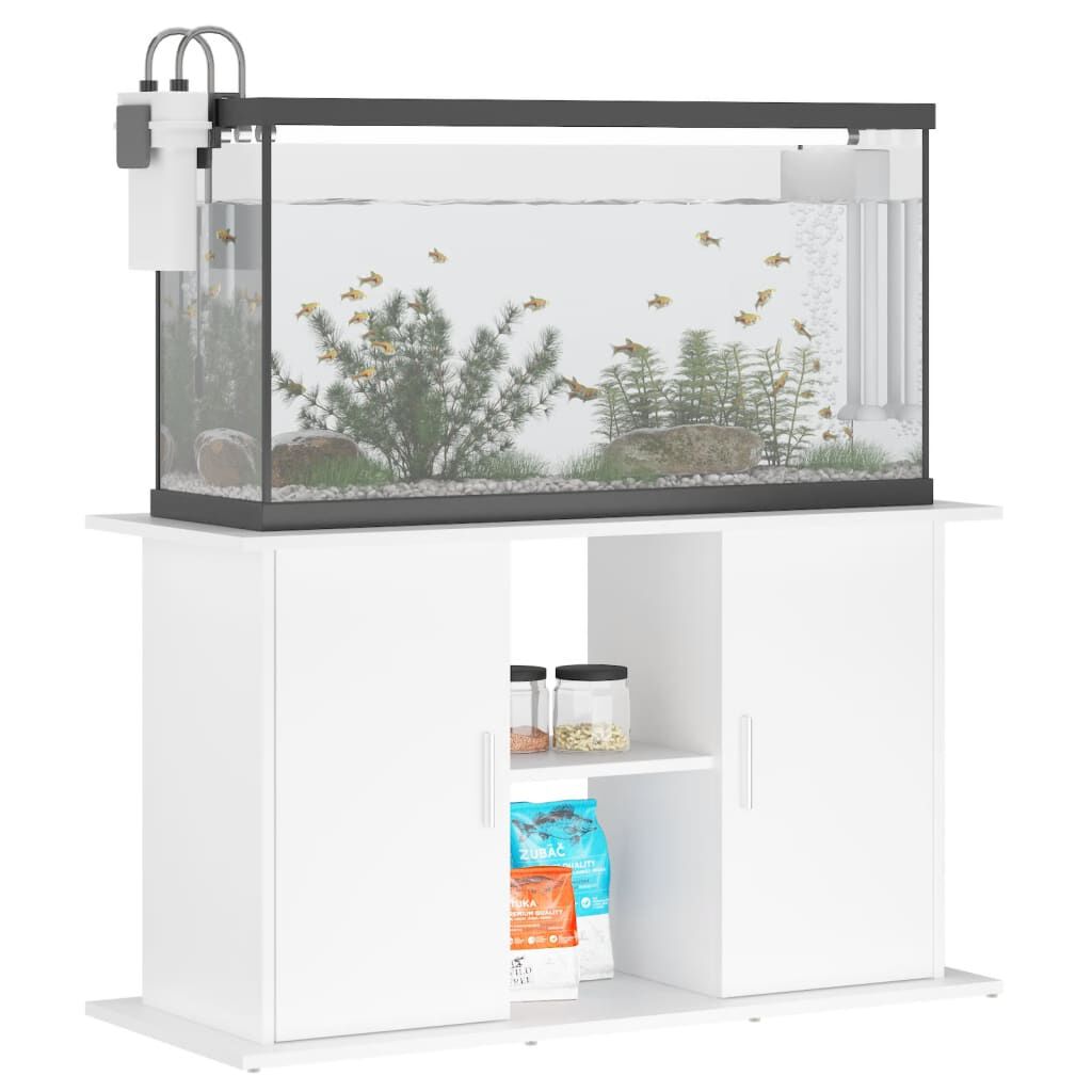 vidaXL Βάση Ενυδρείου Λευκή 101 x 41 x 58 εκ. από Επεξεργασμένο Ξύλο