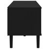 vidaXL Έπιπλο Τηλεόρασης SENJA Μαύρο / Ρατάν 158x40x49 εκ. Μασίφ Πεύκο