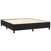 vidaXL Κρεβάτι Boxspring με Στρώμα Μαύρο 180x200 εκ. Βελούδινο