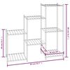 vidaXL Βάση Λουλουδιών Μαύρη 83 x 25 x 80 εκ. Σιδερένια