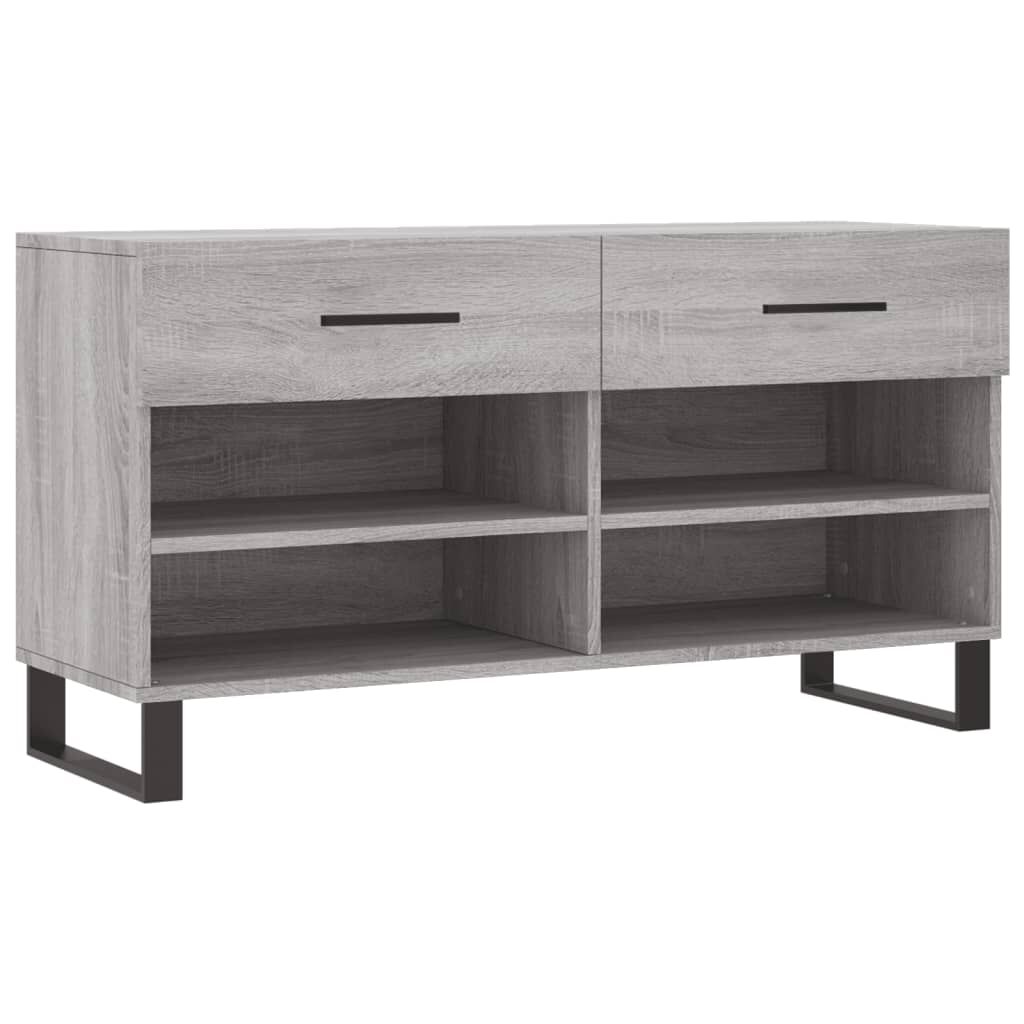 vidaXL Παπουτσοθήκη Γκρι Sonoma 102x35x55 εκ. από Επεξεργασμένο Ξύλο