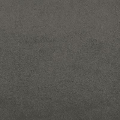 vidaXL Κρεβάτι Boxspring με Στρώμα Σκούρο Γκρι 100x200 εκ. Βελούδινο