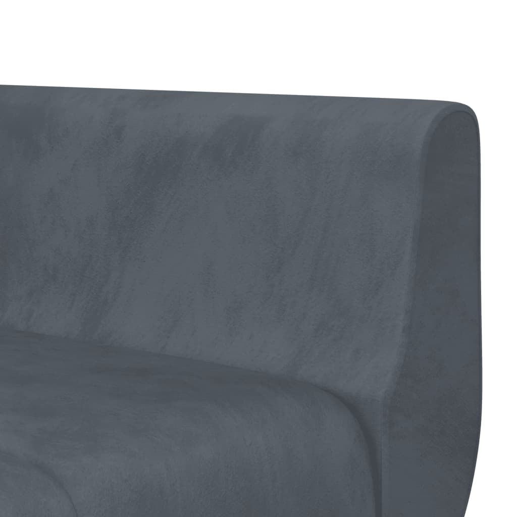 vidaXL Καναπές Κρεβάτι Γωνιακός Σκ. Γκρι 275 x 140 x 70 εκ. Βελούδινος