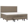 vidaXL Κρεβάτι Boxspring με Στρώμα Taupe 200x200 εκ. Υφασμάτινο