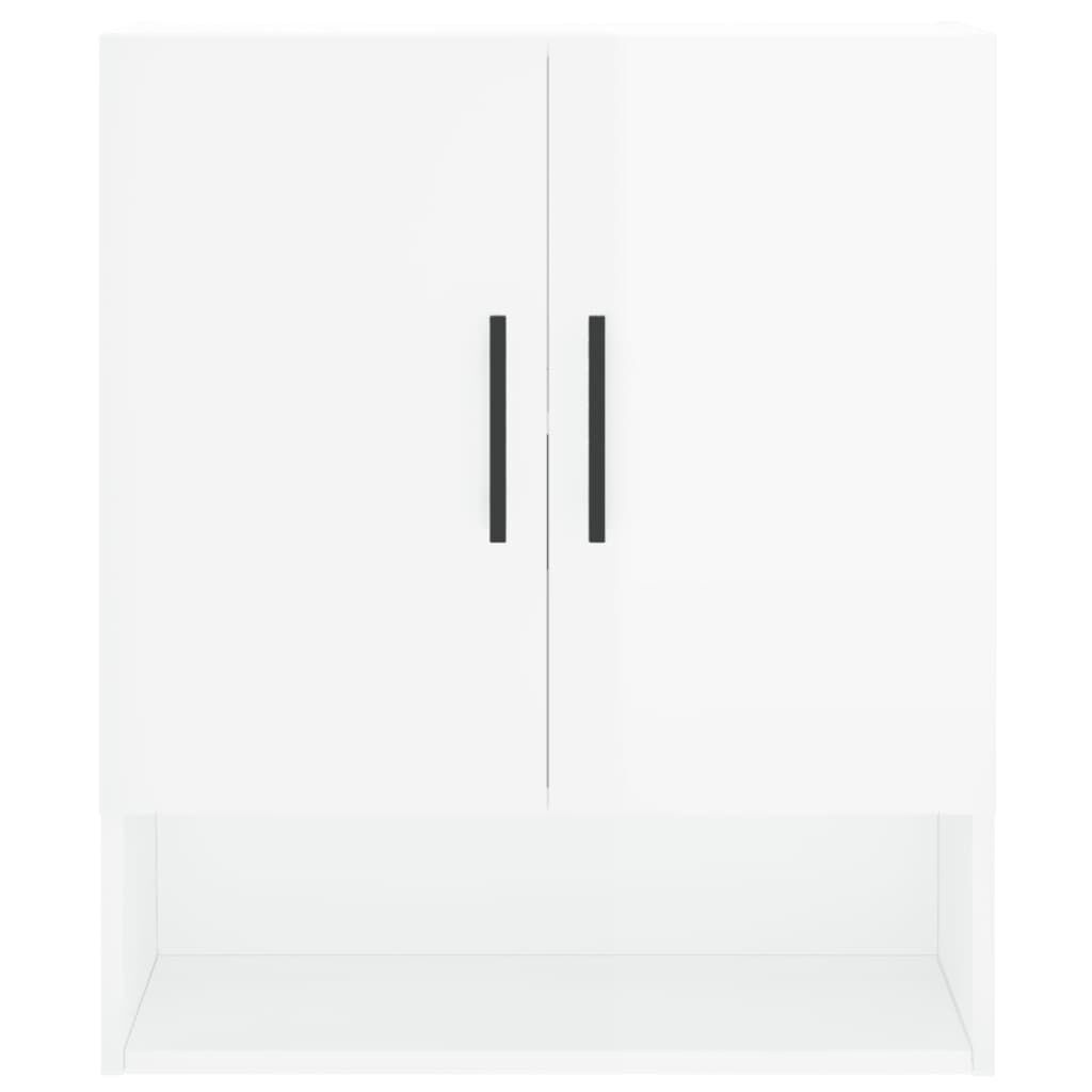 vidaXL Ντουλάπι Τοίχου Γυαλιστερό Λευκό 60x31x70 εκ Επεξεργασμένο Ξύλο