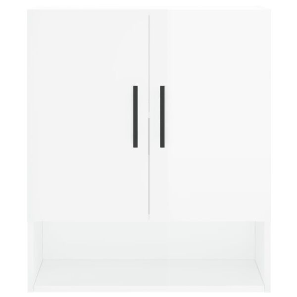 vidaXL Ντουλάπι Τοίχου Γυαλιστερό Λευκό 60x31x70 εκ Επεξεργασμένο Ξύλο