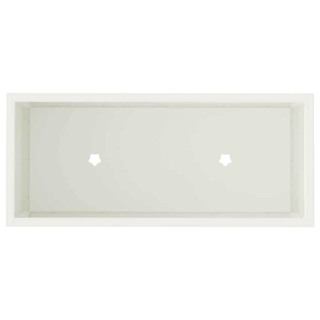 vidaXL Υψωμένη Γλάστρα Κήπου Λευκό 60 x 26 x 45 εκ Ατσάλι