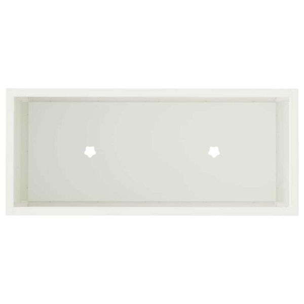 vidaXL Υψωμένη Γλάστρα Κήπου Λευκό 60 x 26 x 45 εκ Ατσάλι