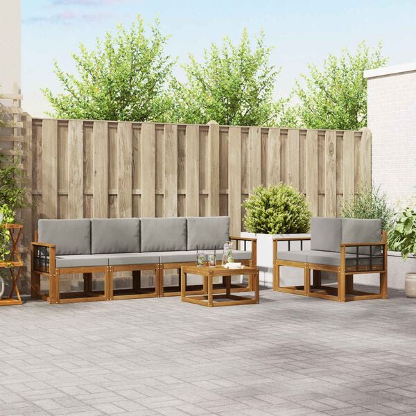 vidaXL &Sigma;&epsilon;&iota;&rho;ά &Kappa;&alpha;&nu;&alpha;&pi;έ &Epsilon;&xi;&omega;&tau;&epsilon;&rho;&iota;&kappa;&omicron;ύ 7 pcs &Phi;&upsilon;&sigma;&iota;&kappa;ό &kappa;&alpha;&iota; &Alpha;&nu;&omicron;&iota;&chi;&tau;ό &Gamma;&kappa;&rho;&iota;