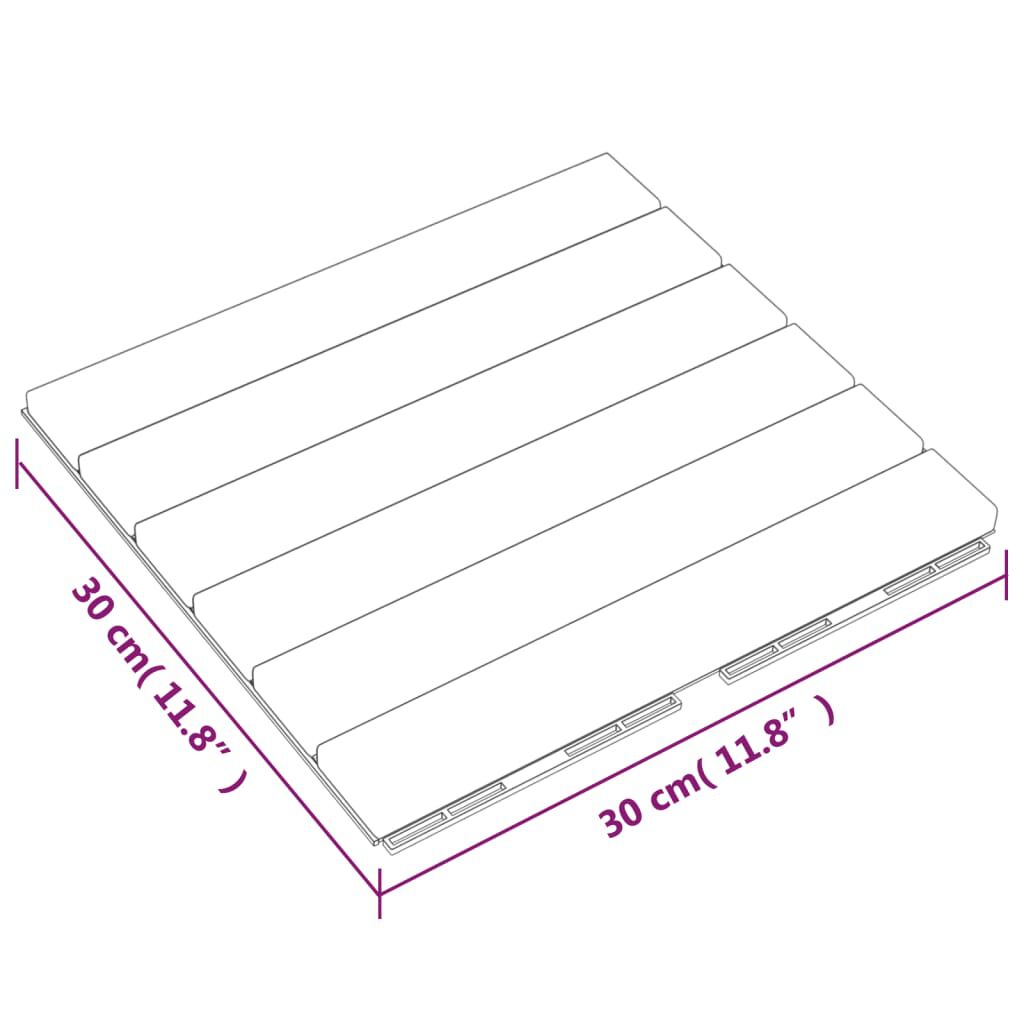 vidaXL Πλακάκια Deck 20 τεμ. 30 x 30 εκ. από Μασίφ Ξύλο Teak