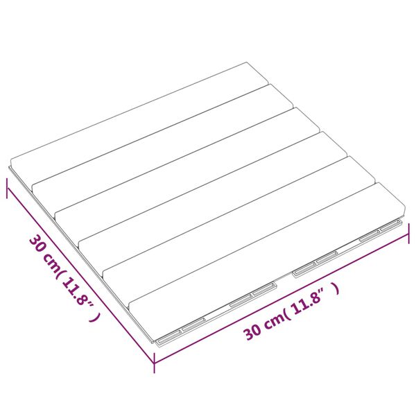 vidaXL Πλακάκια Deck 20 τεμ. 30 x 30 εκ. από Μασίφ Ξύλο Teak