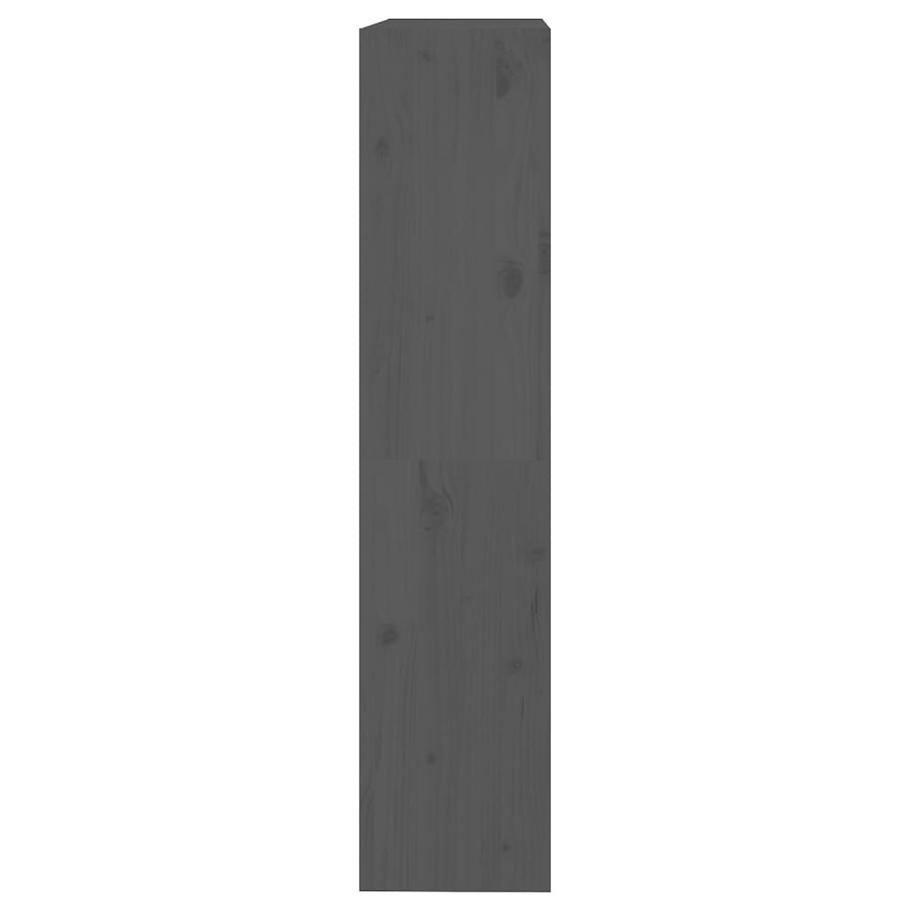 vidaXL Βιβλιοθήκη/Διαχωριστικό Χώρου Γκρι 80x30x135,5 εκ. Μασίφ Πεύκο