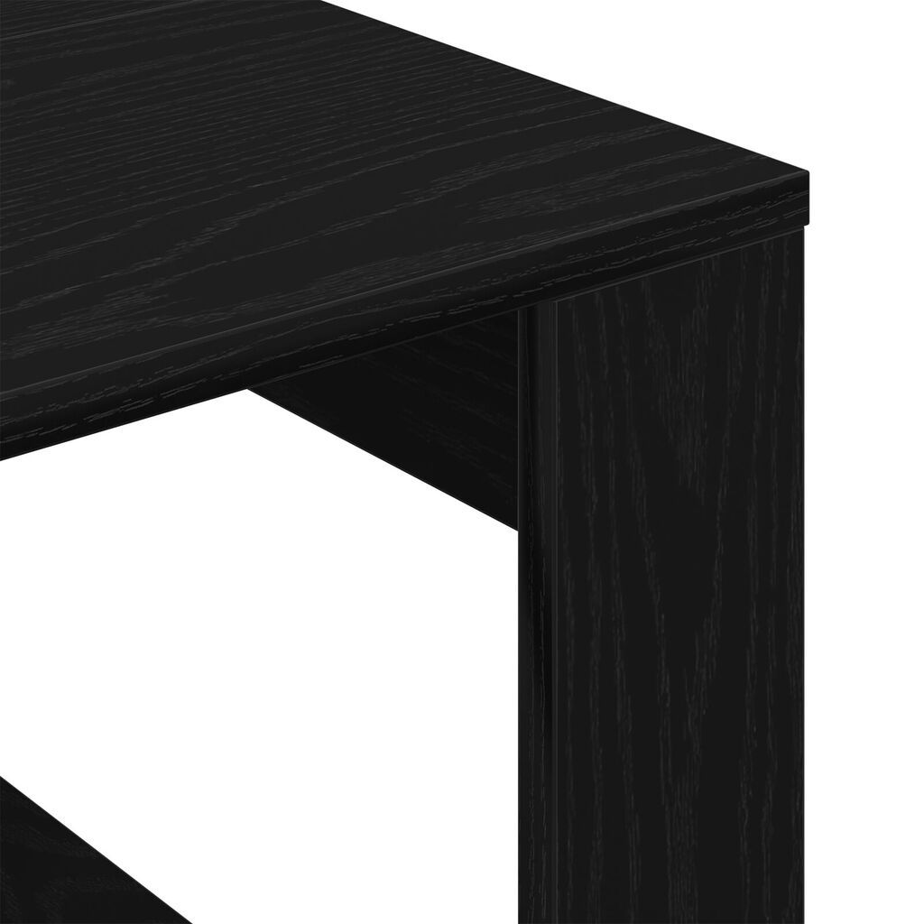 vidaXL Μαύρο Τραπεζάκι Δρυός - 50x50x35 εκ., Φτιαγμένο από Τεχνικό Ξύλο