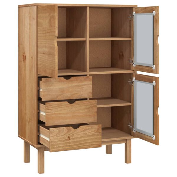 vidaXL Ντουλάπι OTTA 85 x 43 x 125 εκ. από Μασίφ Ξύλο Πεύκου