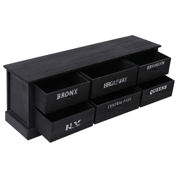 vidaXL Έπιπλο Χολ / Εισόδου Μαύρο 115 x 30 x 40 εκ. Ξύλινο