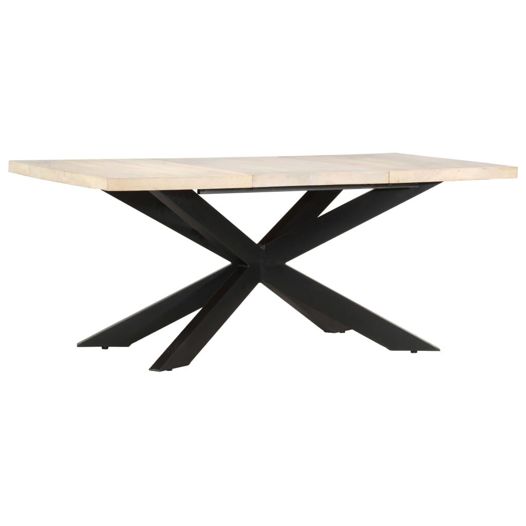 vidaXL Τραπεζαρία 180 x 90 x 76 εκ. από Μασίφ Ξεβαμμένο Ξύλο Μάνγκο