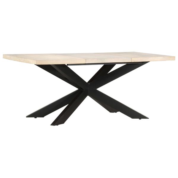 vidaXL Τραπεζαρία 180 x 90 x 76 εκ. από Μασίφ Ξεβαμμένο Ξύλο Μάνγκο
