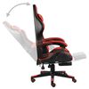vidaXL Καρέκλα Racing με Υποπόδιο Μαύρο / Κόκκινο από Συνθετικό Δέρμα