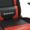 vidaXL Καρέκλα Gaming Μασάζ Υποπόδιο Μαύρο/Κόκκινο από Συνθετικό Δέρμα
